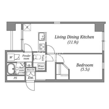 オーパスホームズ八丁堀の物件間取画像